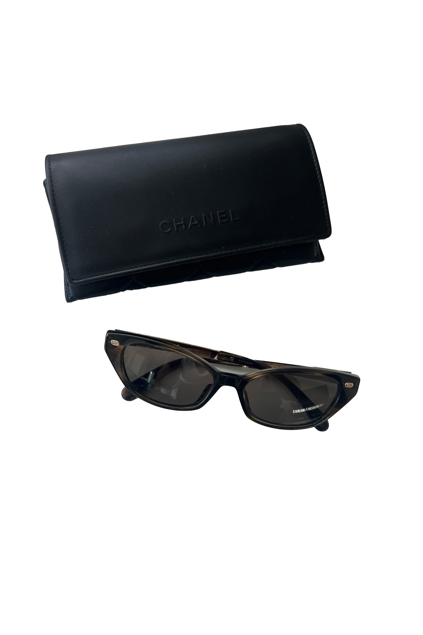 CHANEL - Acetate CC Cat Eye Sunglasses (W/ BOX & CASE)