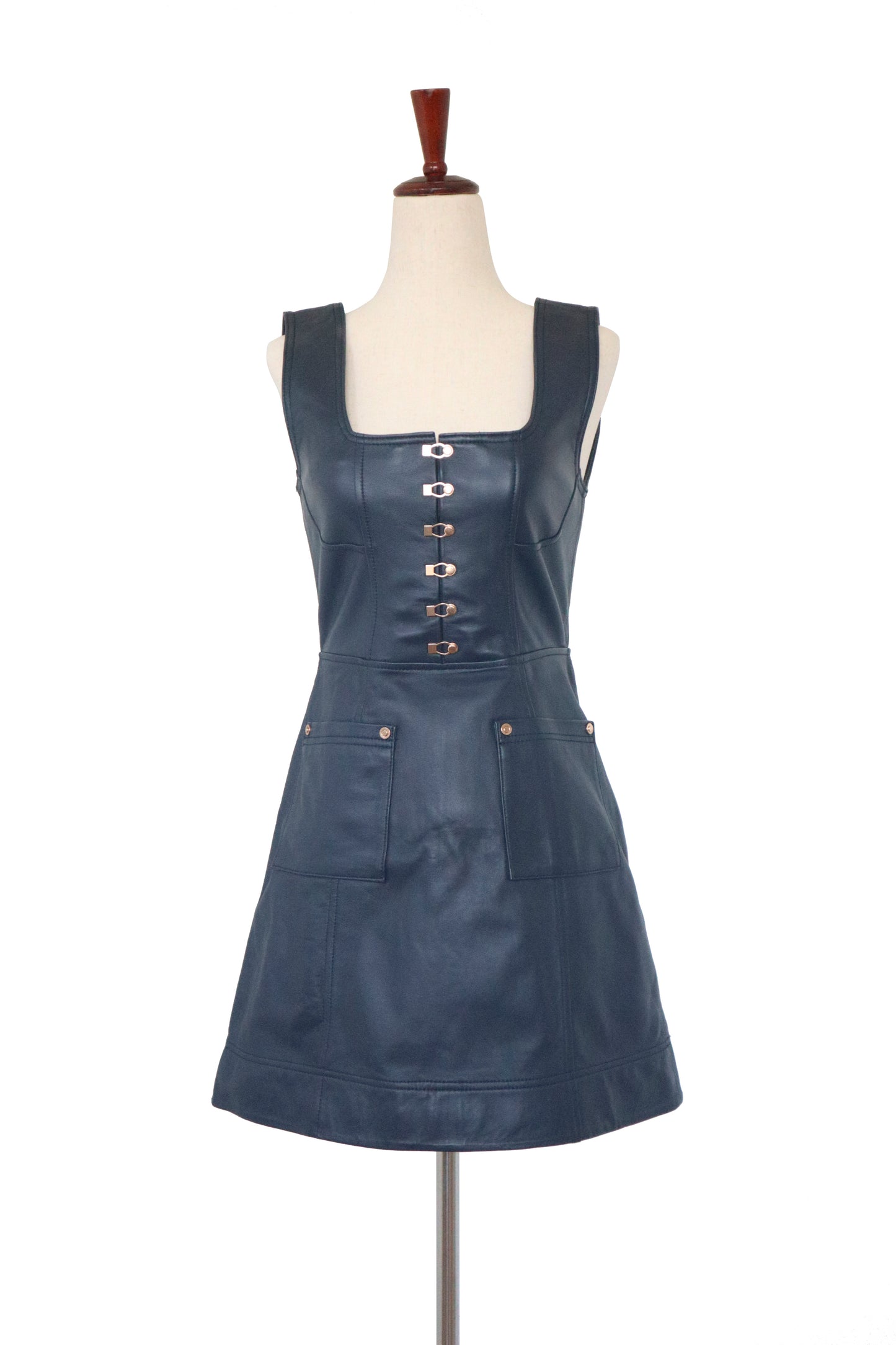 ALICE MCCALL - Navy Leather Dress - US 4