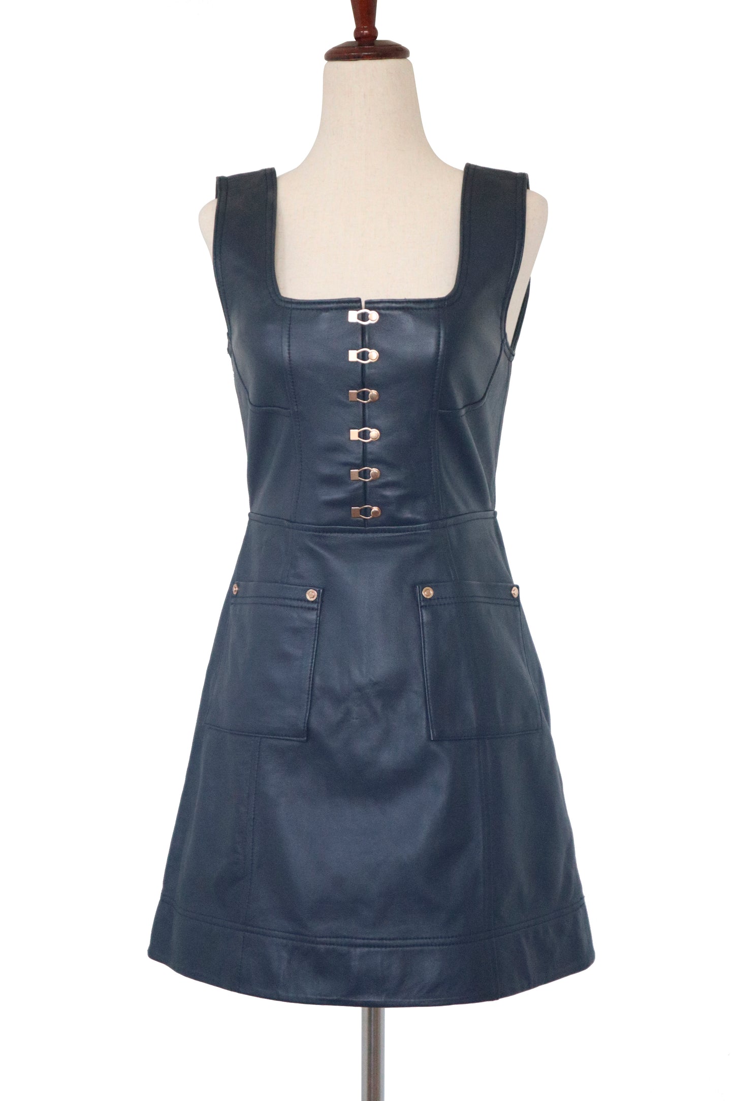 ALICE MCCALL - Navy Leather Dress - US 4