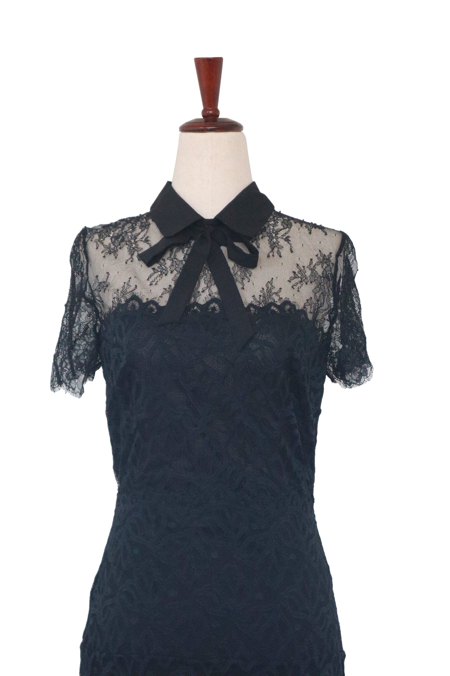 SANDRO - Black Lace Dress - US 2