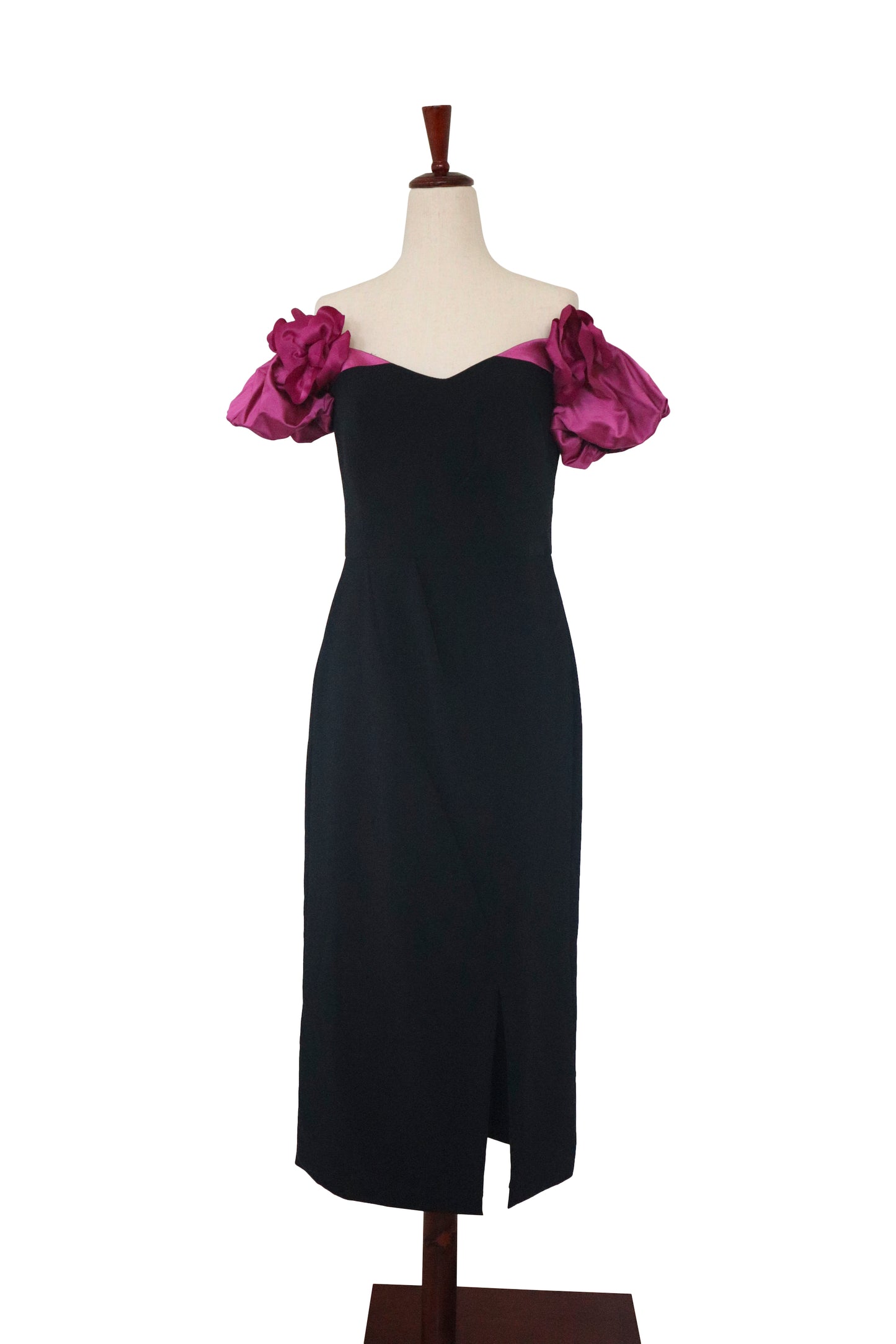 MARCHESA - Black Dress with Purple Sleeves W/ TAGS - US 4
