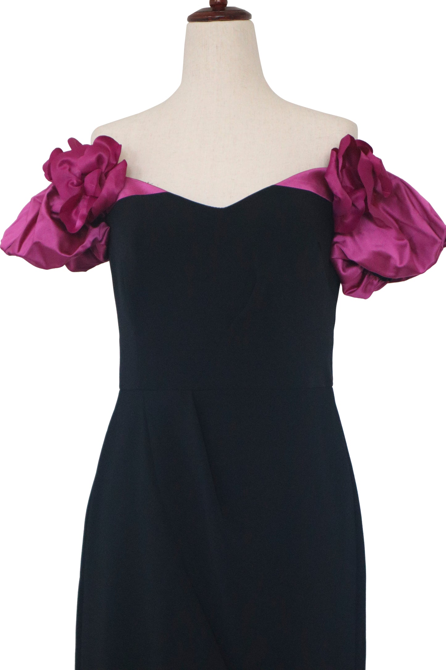MARCHESA - Black Dress with Purple Sleeves W/ TAGS - US 4