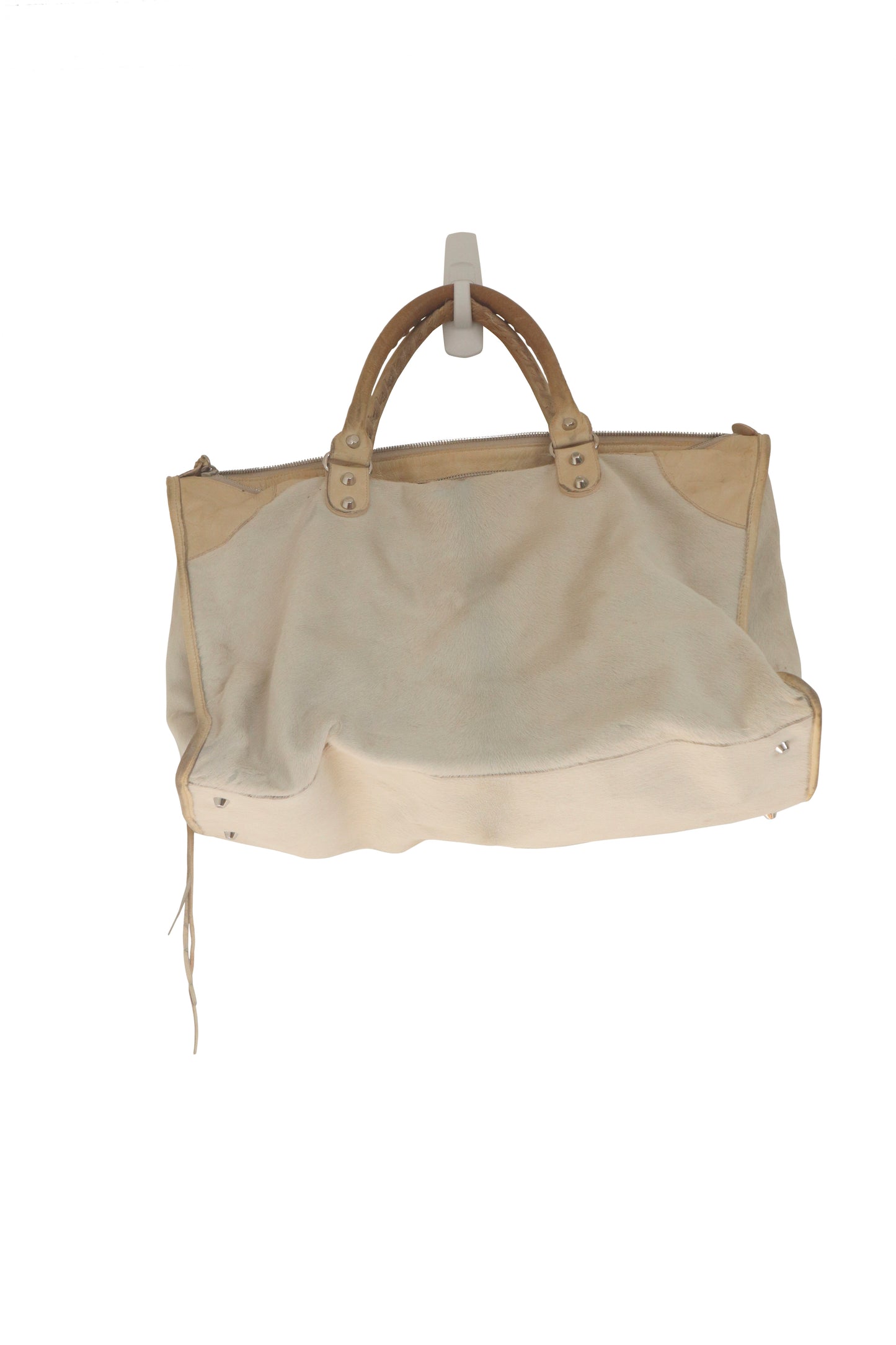 BALENCIAGA - Cream/Ivory Pony Hair City Bag