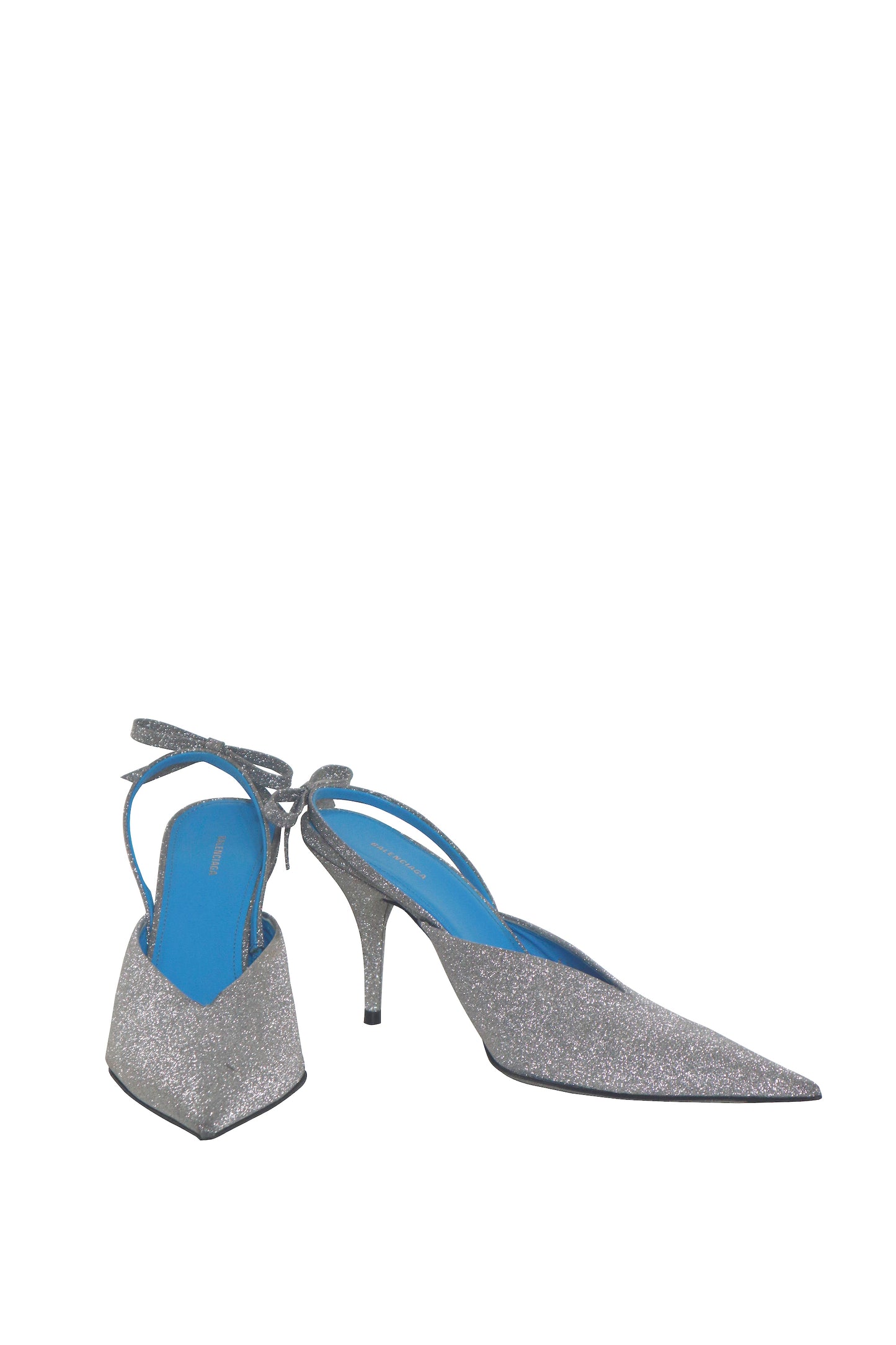 BALENCIAGA - Glitter Kitten Heels - Size 37.5