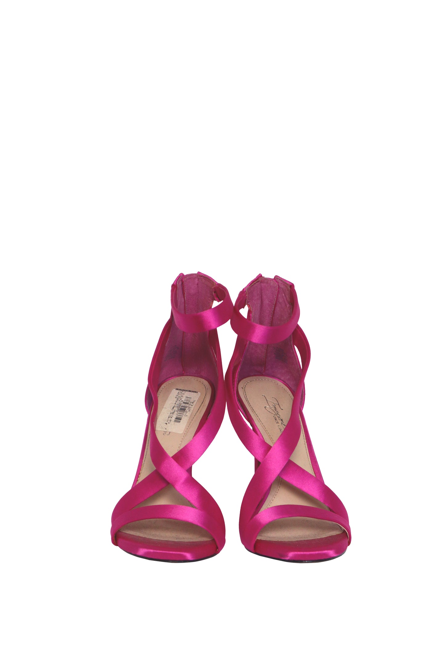 VINCE CAMUTO (SIGNED) - Pink Satin Heels WORN ON THE COVER OF NEXT LEVEL BASIC - Size 37.5