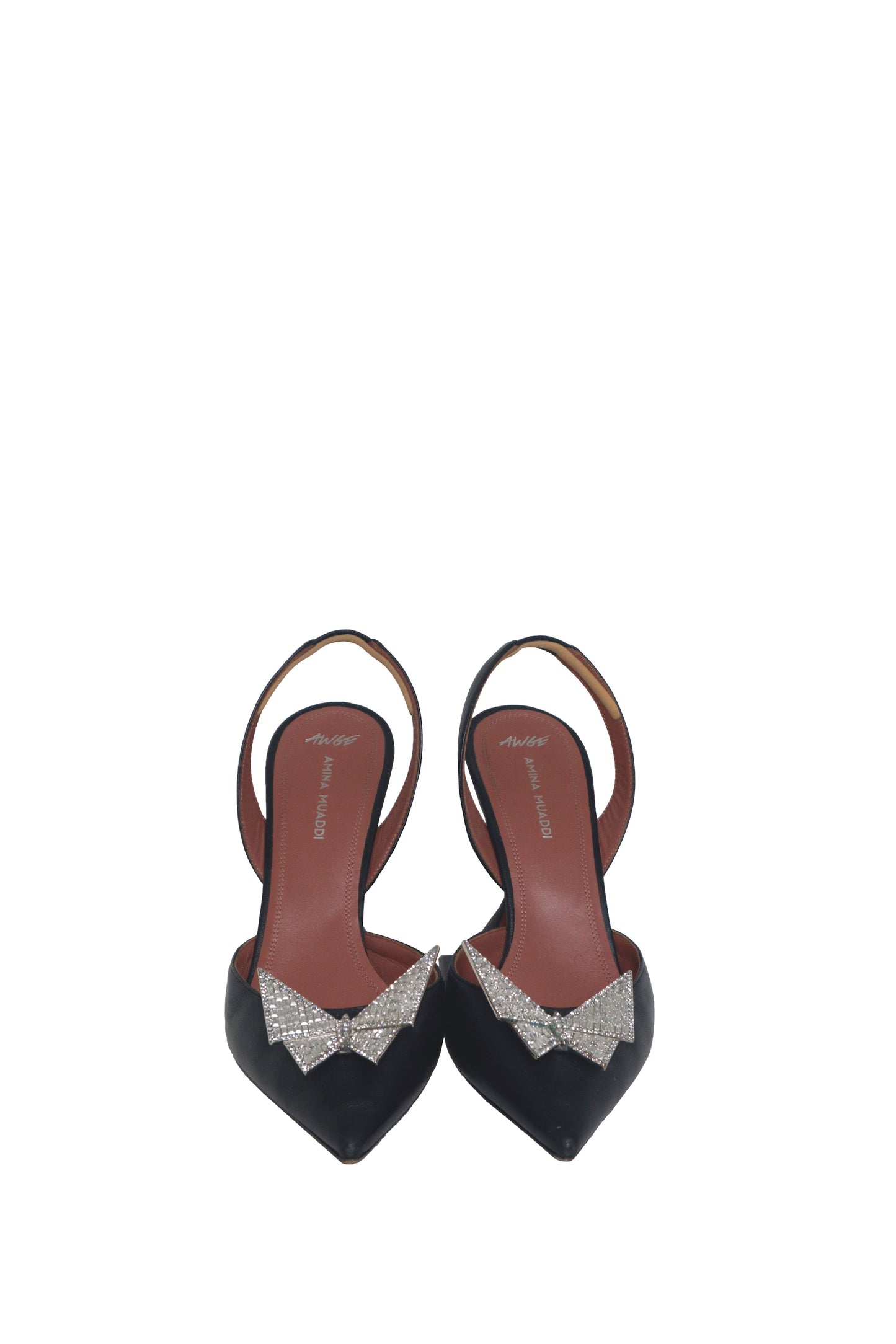 AMINA MUADDI - Black Butterly Heels - Size 38