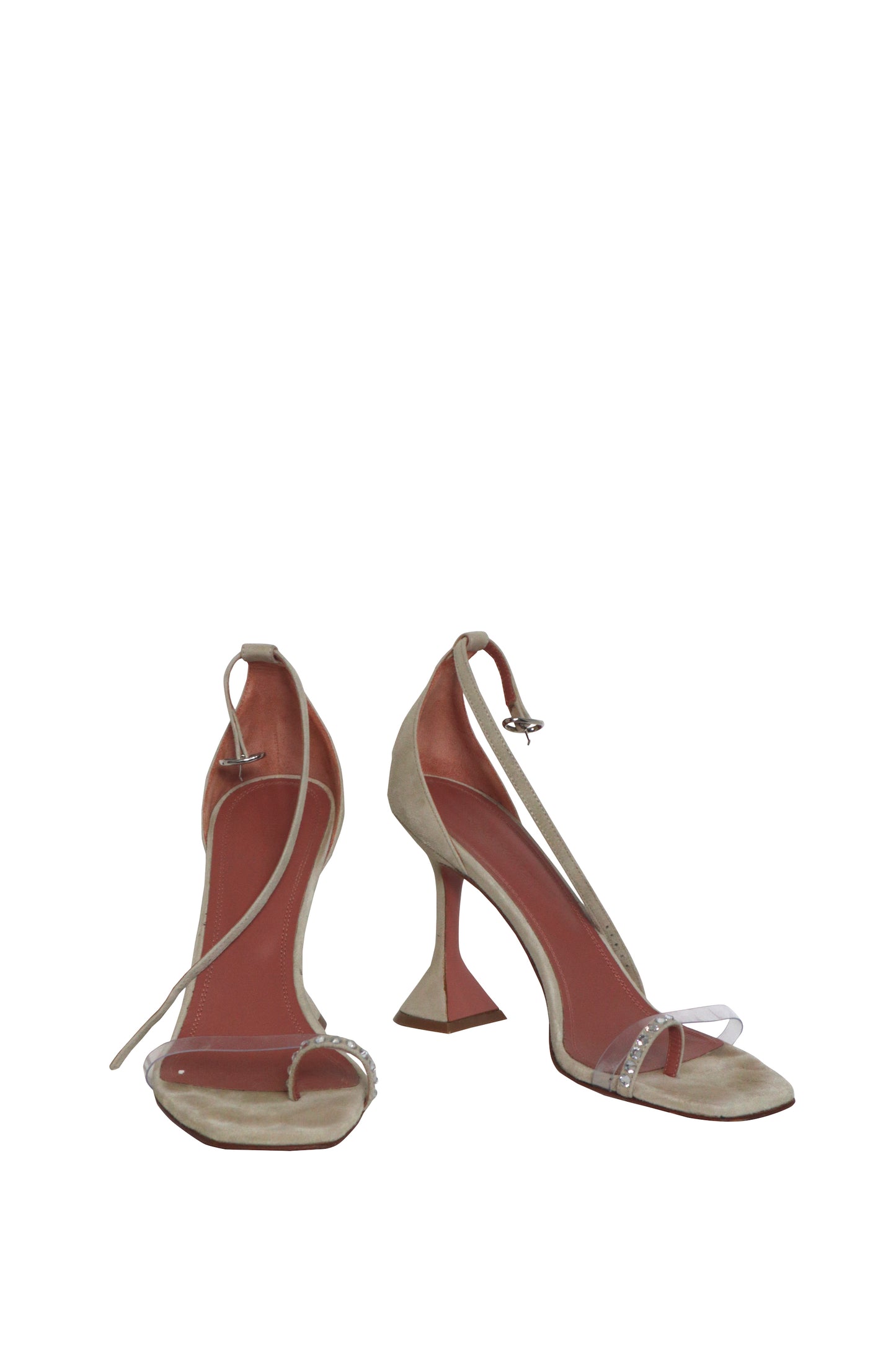 AMINA MUADDI - Nude Sandal Heel - Size 37.5