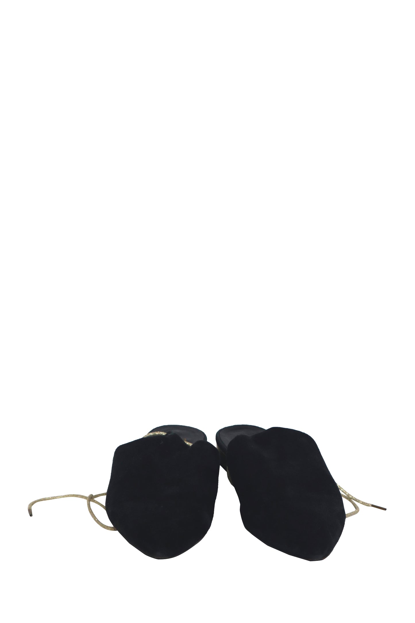 CHANEL - Black Suede Flats - Size 38