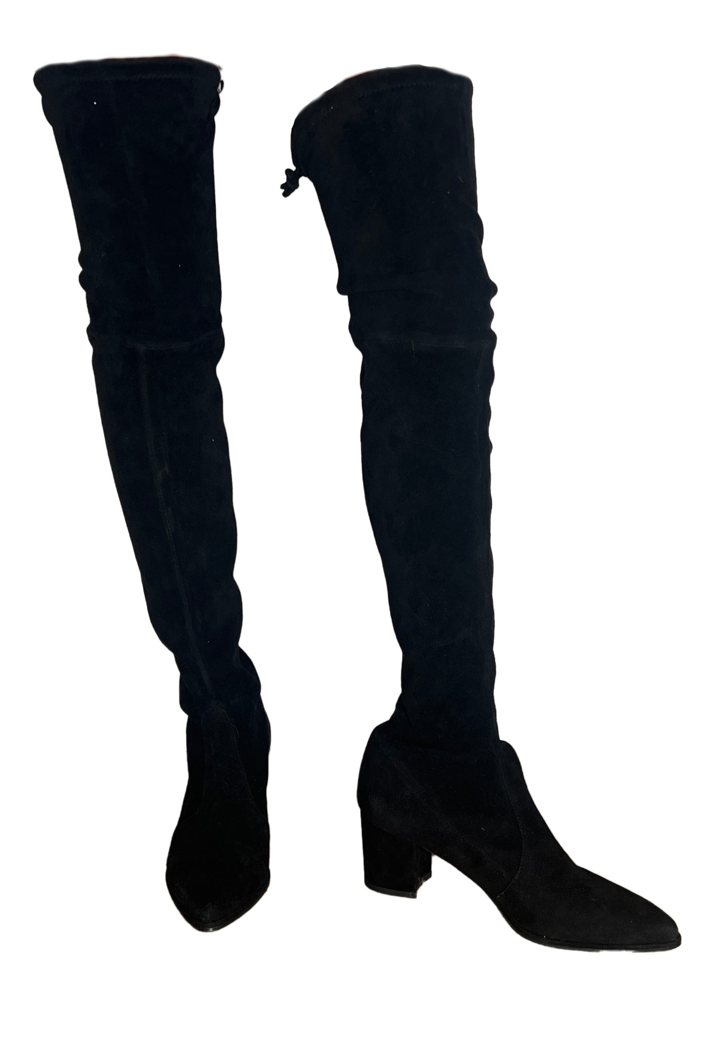 STUART WEITZMAN - Black Tieland OTK Boots - Size 38.5
