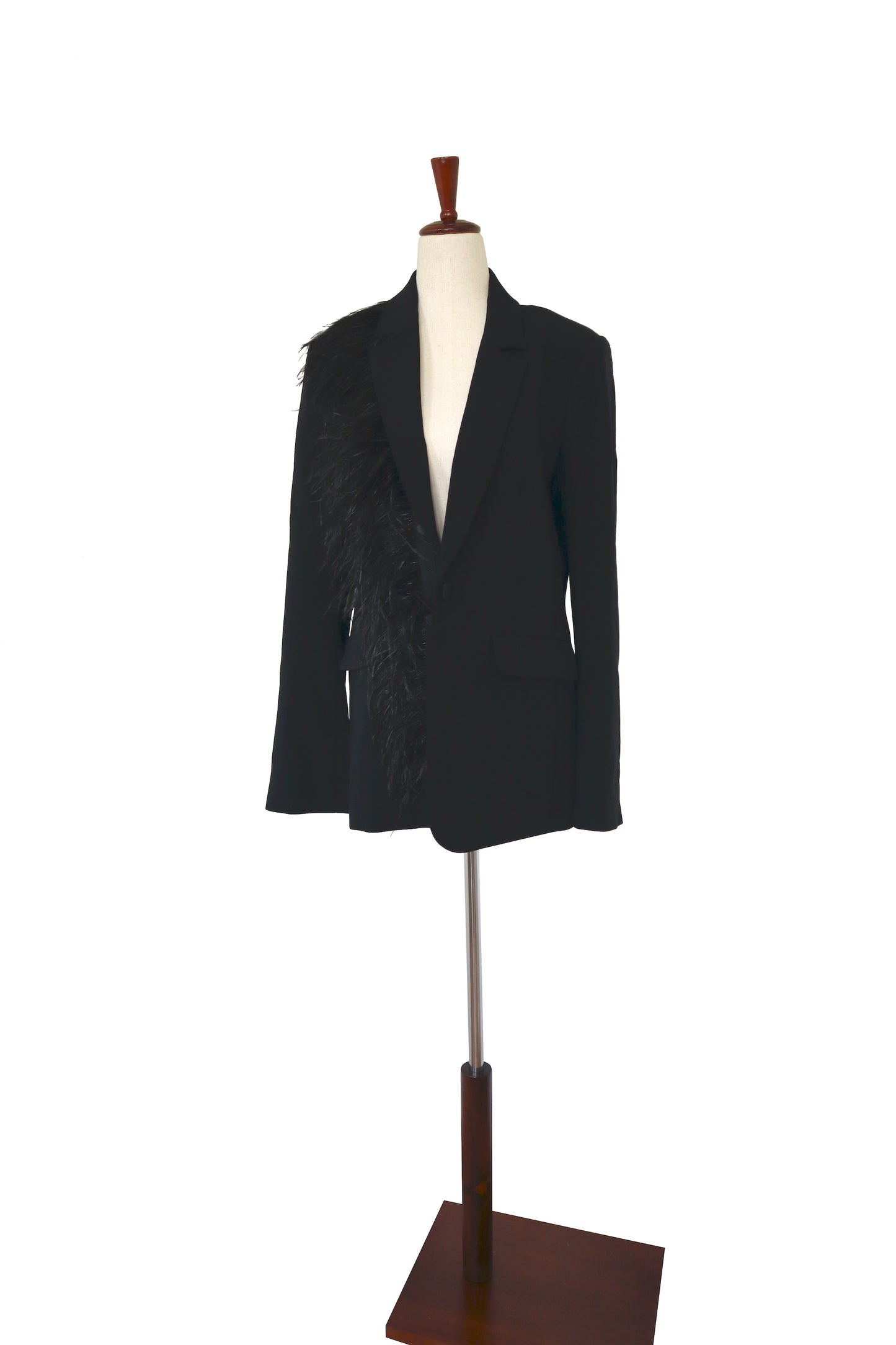 CINQ A SEPT - Black Feather Blazer W/ TAGS - US 6