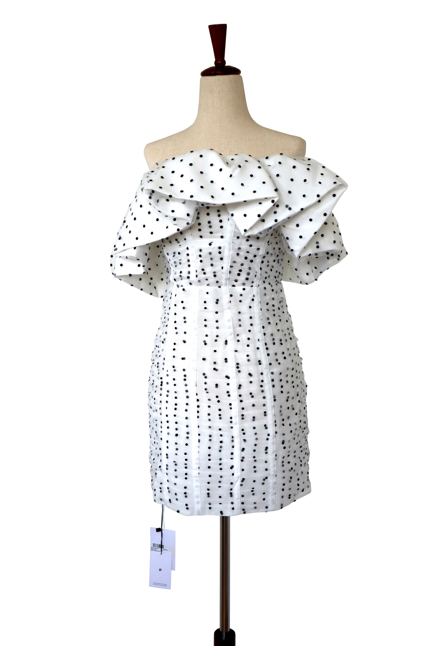 SELF PORTRAIT - White Polka Dot Dress W/ TAGS - US 6