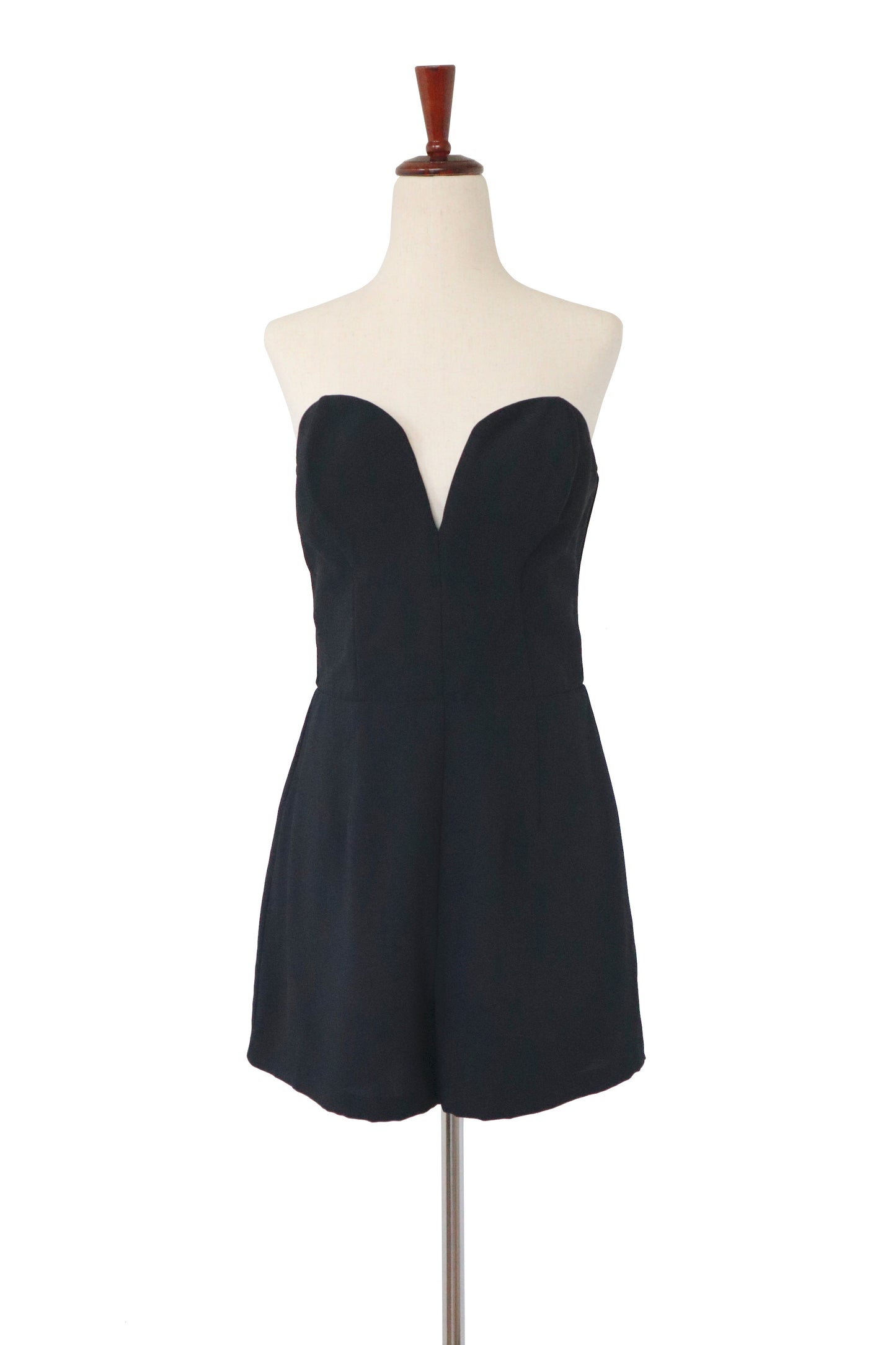 AMANDA UPRICHARD - Black Strapless Cherri Romper - Size M