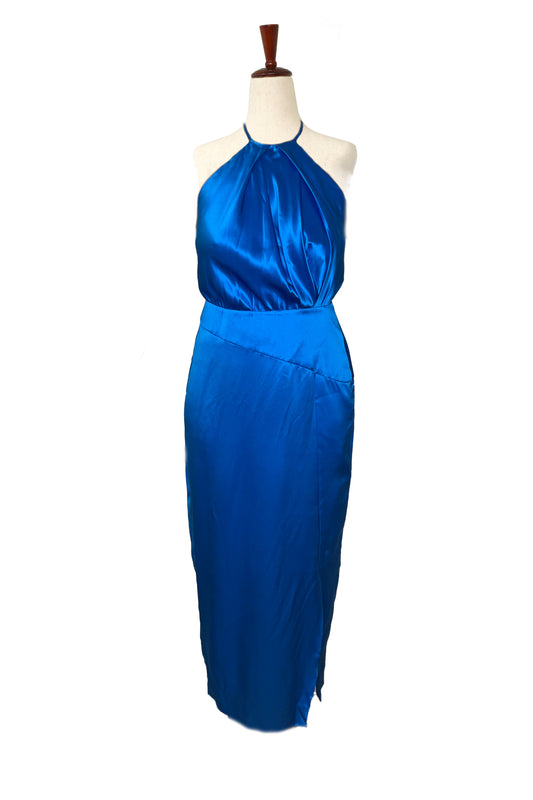 MICHELLE MASON - Blue Silk Dress W/ TAGS - Size 2