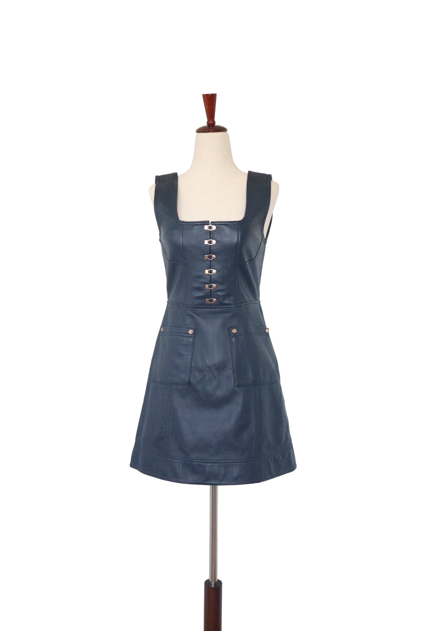 ALICE MCCALL - Navy Leather Dress - US 4