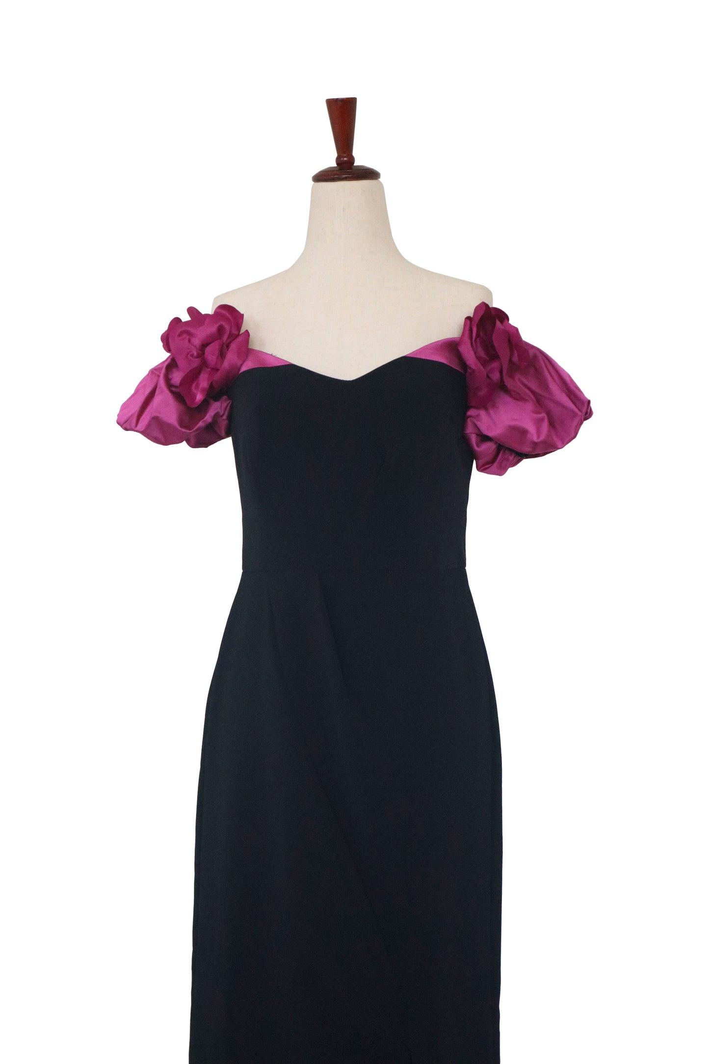 MARCHESA - Black Dress with Purple Sleeves W/ TAGS - US 4