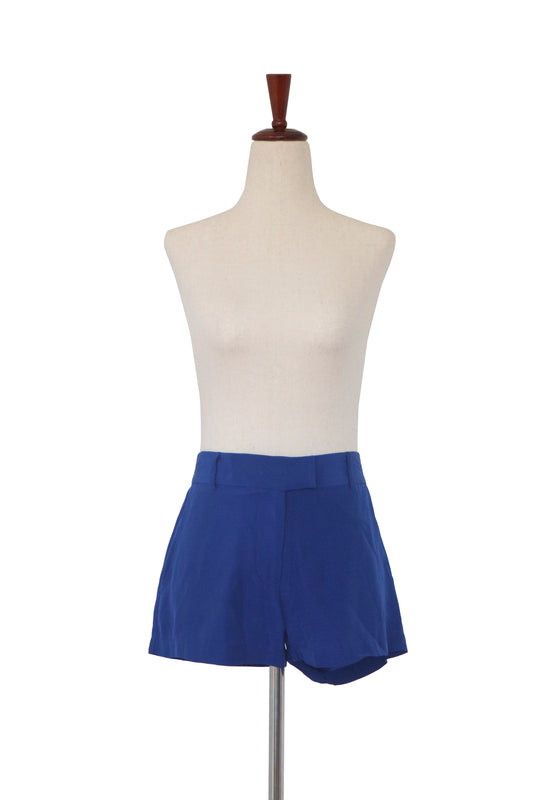 AMANDA UPRICHARD - Cobalt Blue Satin Shorts - Size M