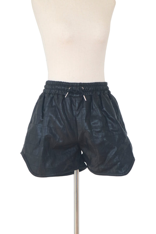 THE FRANKIE SHOP - Black Quilted Shorts - Size L