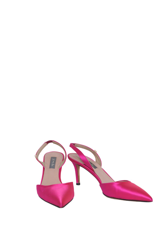 SJP - Pink Satin Heels - Size 37.5
