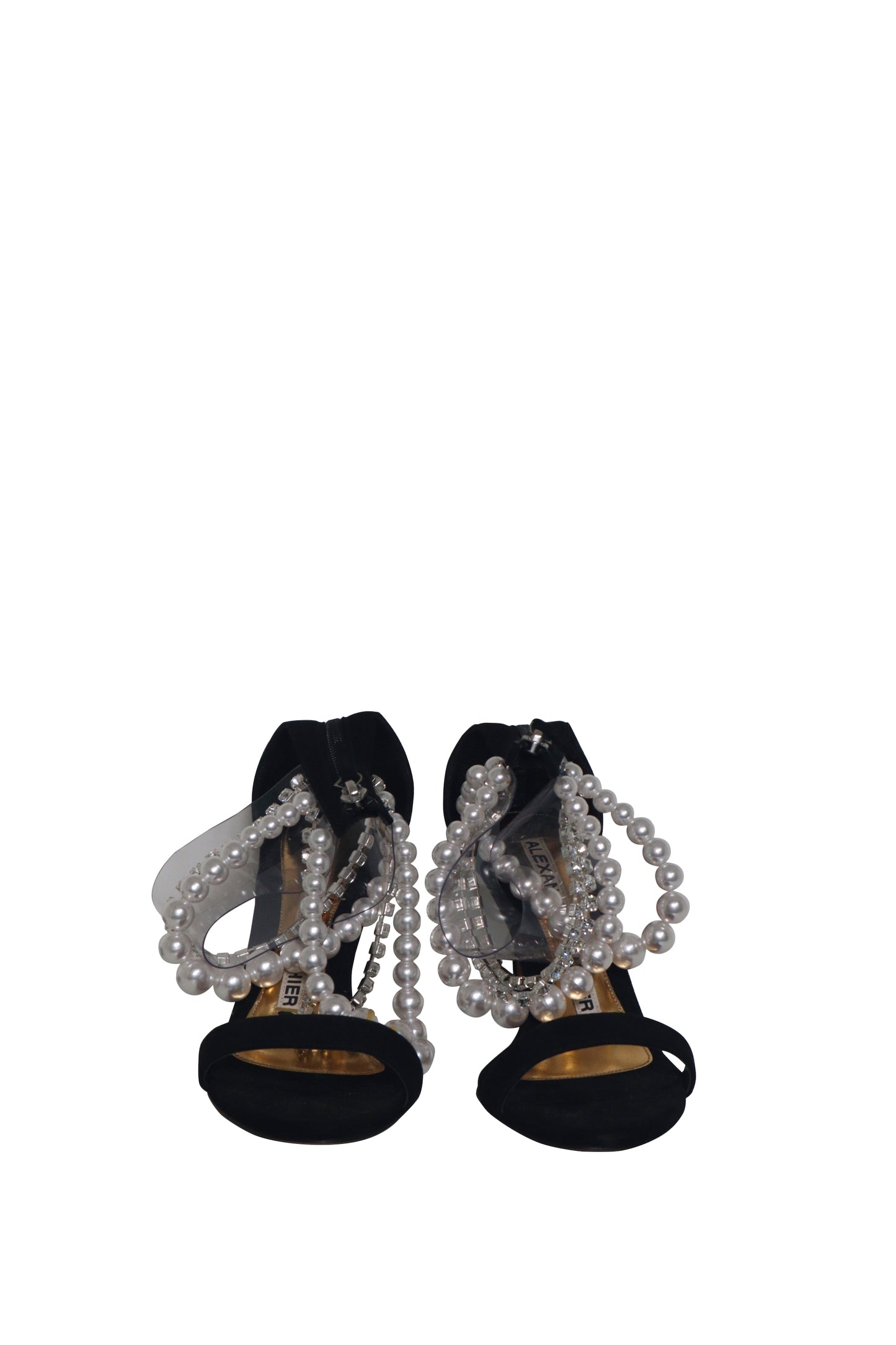 ALEXANDRE VAUTHIER - Pearl Crystal Black Heel - Size 38