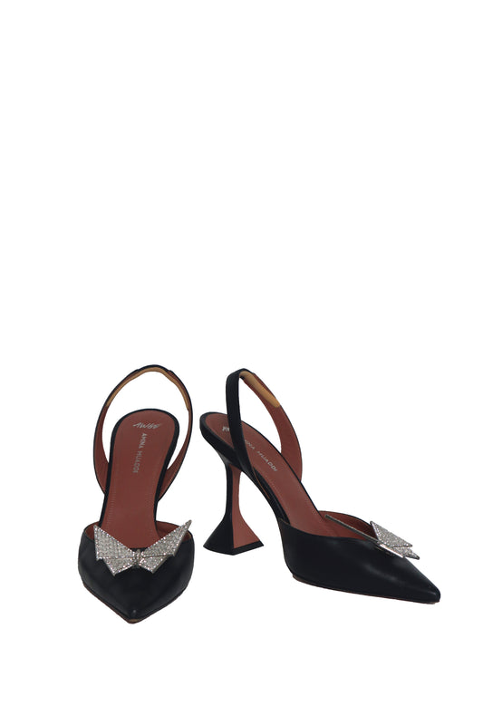 AMINA MUADDI - Black Butterly Heels - Size 38