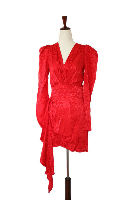 RONNY KOBO - Red Long Sleeve Mini Dress - Size M